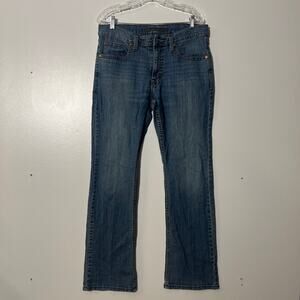 CODYJAMES Slim straight Western Bootcut Dark Blue Denim Jeans Mens Size 34x32